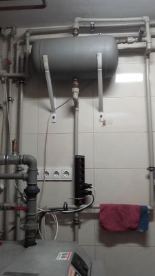 The central heating furnace pump is aerated and the water in the furnace boils.