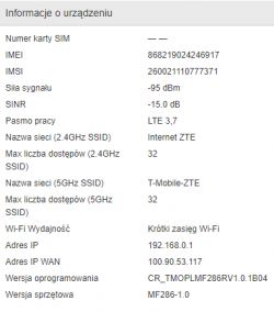 ZTE MF286: Skoki pingu z anteną Cybertech Dual LTE 17dBi MIMO 2x2 - przyczyny i rozwiązania