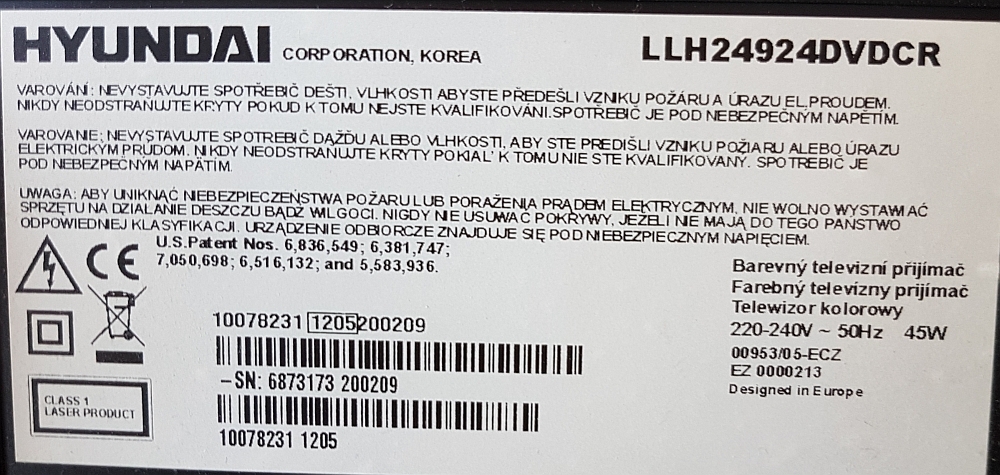 Hyundai LLH24924DVDCR firmware potrzebne elektroda.pl