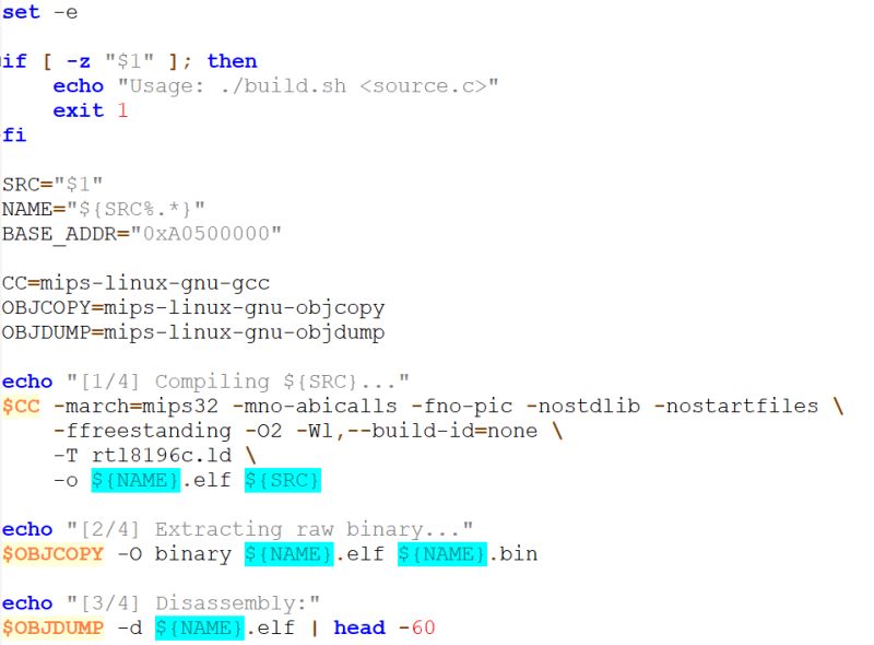 Getting started with programming the RTL8196C from a router – flashing, blink, UART