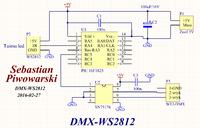 Konwerter DMX512 na WS2812 pasek ledowy Konwerter DMX512 na WS2812 pasek ledowy