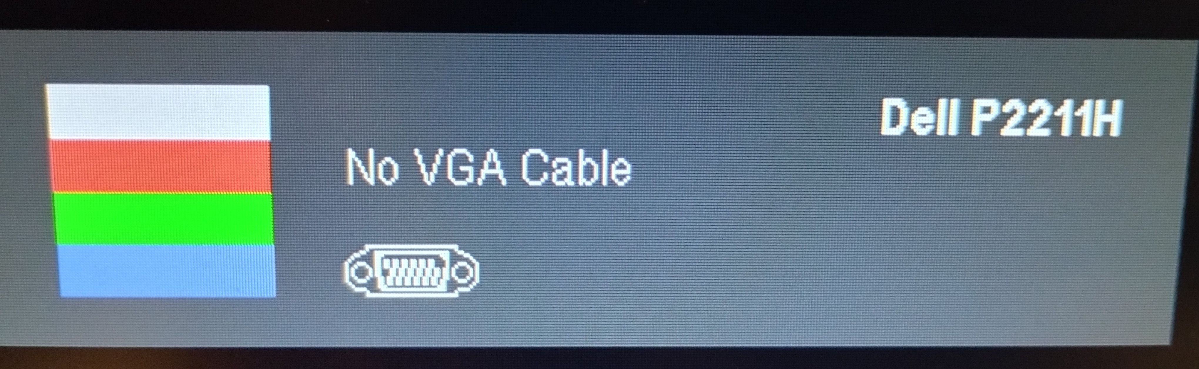 [Rozwiązano] Problem z monitorem Dell P2211h No VGA Cable, testowane z