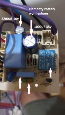 Beko DFN6631 - wymiana przekaźnika JS1-12V-F na Songle SRD-12VDC-SL-C - brzęczenie