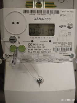 Reading data from the GAMA 100 meter: method of calculating electricity consumption in a weekly peri Reading data from the GAMA 100 meter: method of calculating electricity consumption in a weekly peri
