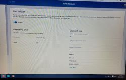 Ekran konfiguracji funkcji WAN Failover na modemie Nokia, przedstawiający ustawienia testowania pingu oraz listę hostów.