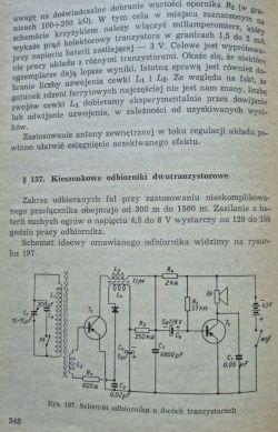 Schematic diagram of a pocket AM radio with two PNP transistors.