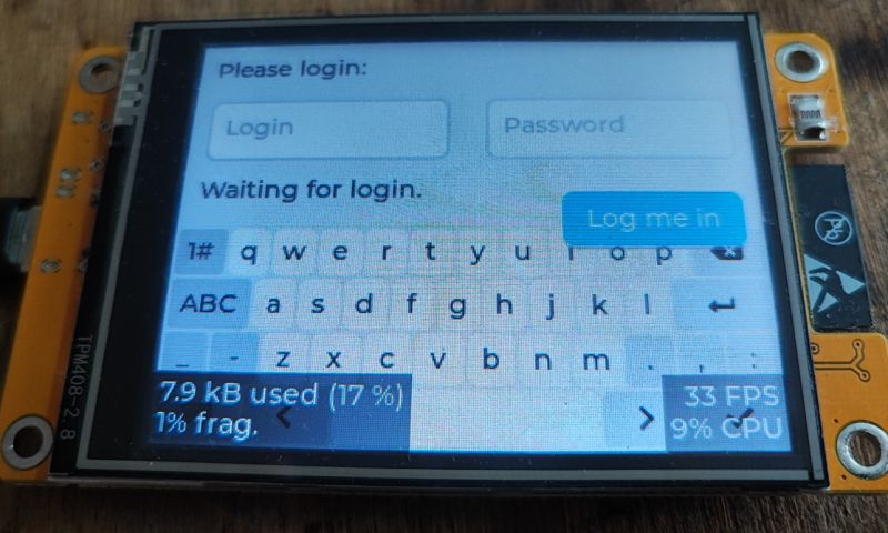 ESP32 and touch display - part 7, how to make a keyboard in LVGL? Login. ESP32 and touch display - part 7, how to make a keyboard in LVGL? Login.