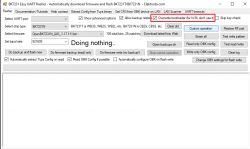 BK7231 Easy UART Flasher user interface with selected settings for flashing.