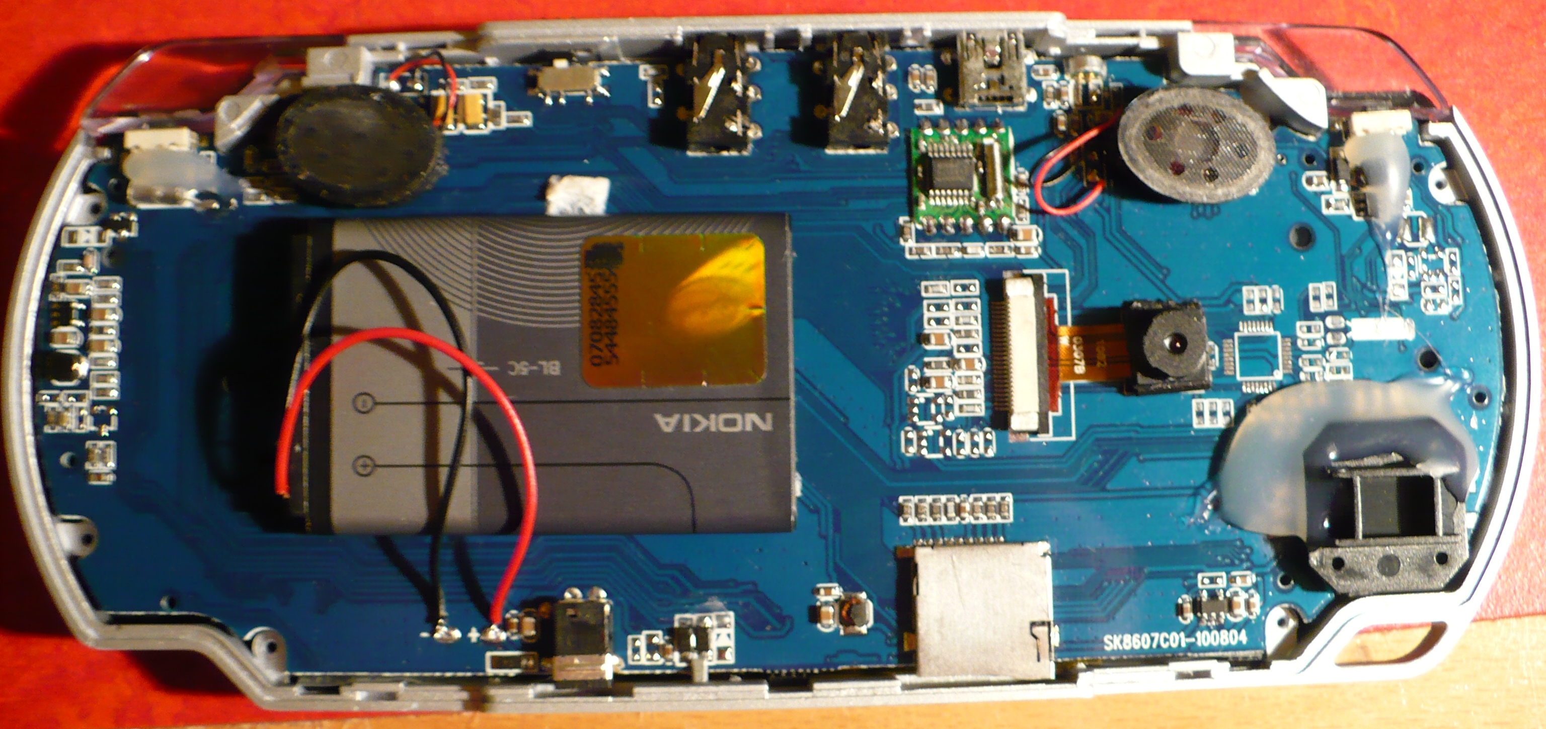 PSP MP4 Game podłączenie baterii z telefonu elektroda.pl