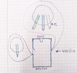 Elektryka w małej łazience z niezrozumiałą koncepcją