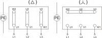Y / YY Motor Connection: Compressor Engine Setup, Power & Speed - 6 Contacts Configuration