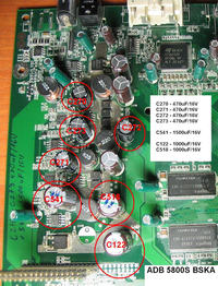 ITI 5800S - wymiana kilku uszkodzonych kondensatorów
