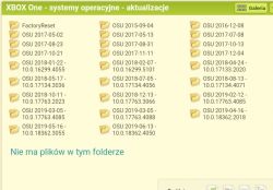 Lista folderów z aktualizacjami systemów operacyjnych Xbox One