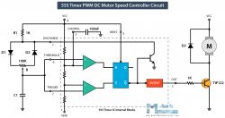 Schemat wzmacniacza do generatora NE555 dla żarówki 24V 10W