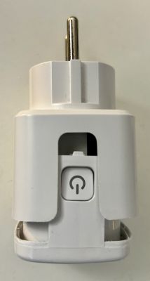 White Smart Plug with a power button on the front.