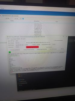Computer screen showing Reading failed message in the BK7231 flashing program.