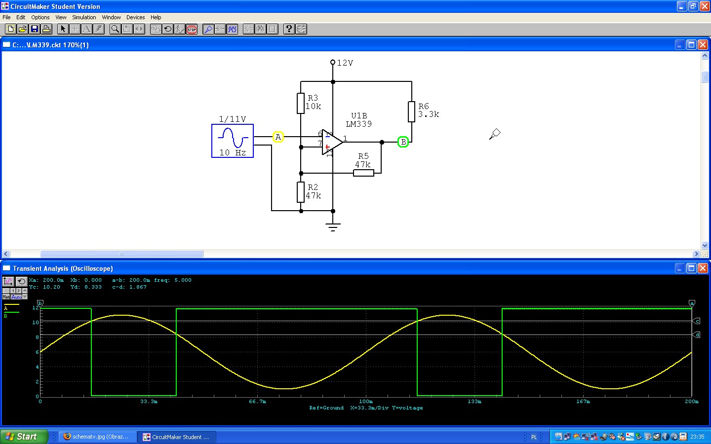 Problem z komparatorem LM 339 + propozycja układu z LM339