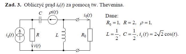 Teoria obwodów zadanie- - impedancja zastępcza Teoria obwodów zadanie- - impedancja zastępcza
