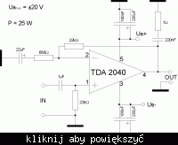 Wzmacniacz mono, TDA2822.
